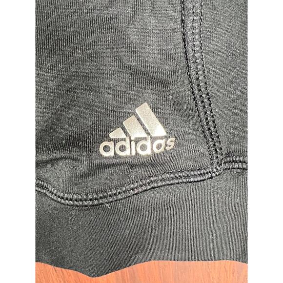 Nebraska Cornhuskers Adidas Half Zip Hoodie Gray Black Womens Medium 12-14 NCAA - Picture 3 of 7